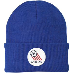 Team USA Soccer Knit Beanie Cap color Royal Blue Team USA Soccer Knit Beanie Cap color Royal Blue