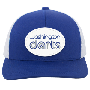 Washington Darts Trucker Snapback Cap NASL Soccer Team color Royal Blue/White Washington Darts Trucker Snapback Cap NASL Soccer Team color Royal Blue/White