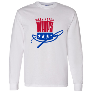 Washington Whips NASL Long Sleeve Shirt North American Soccer League Team color White Washington Whips NASL Long Sleeve Shirt North American Soccer League Team color White