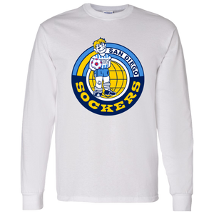 San Diego Sockers NASL Long Sleeve Shirt North American Soccer League Team color White San Diego Sockers NASL Long Sleeve Shirt North American Soccer League Team color White
