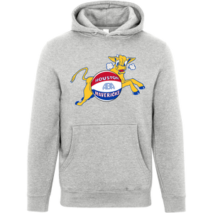 Houston Mavericks ABA Basketball Hoodie Pullover color Heather Gray Houston Mavericks ABA Basketball Hoodie Pullover color Heather Gray