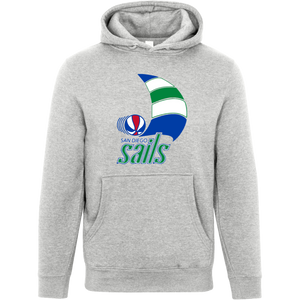 San Diego Sails ABA Hoodie Pullover American Basketball Association color Heather Grey San Diego Sails ABA Hoodie Pullover American Basketball Association color Heather Grey
