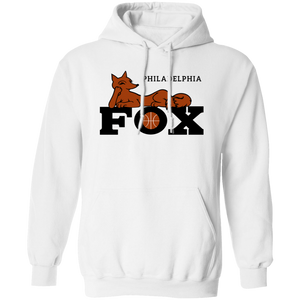 Philadelphia Fox WBL Hoodie Pullover Womens Pro Basketball Team color White Philadelphia Fox WBL Hoodie Pullover Womens Pro Basketball Team color White