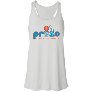 New Orleans Pride Flowy Racerback Tank Top WBL Women's Basketball Team color White New Orleans Pride Flowy Racerback Tank Top WBL Women's Basketball Team color White