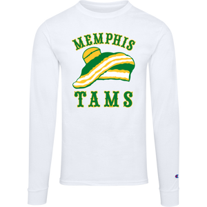 Memphis Tams ABA Long Sleeve Shirt American Basketball Association Team Logo color White Memphis Tams ABA Long Sleeve Shirt American Basketball Association Team Logo color White