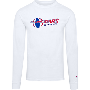 Utah Stars ABA Basketball Team Long Sleeve Shirt Crewneck 100% Cotton Fabric color White Utah Stars ABA Basketball Team Long Sleeve Shirt Crewneck 100% Cotton Fabric color White