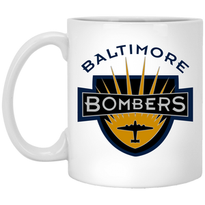 Baltimore Bombers Mug 11 oz. White Glossy Ceramic NFL Football Team Drinkware Baltimore Bombers Mug 11 oz. White Glossy Ceramic NFL Football Team Drinkware