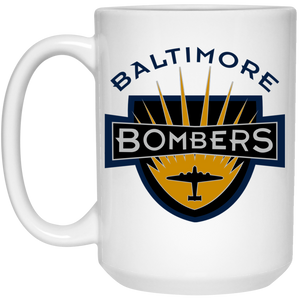 Baltimore Bombers Mug 15 oz. White Glossy Ceramic NFL Football Team Drinkware Baltimore Bombers Mug 15 oz. White Glossy Ceramic NFL Football Team Drinkware