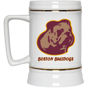 Boston Bulldogs Beer Stein 22 oz. White Ceramic NFL Football Team Drinkware Boston Bulldogs Beer Stein 22 oz. White Ceramic NFL Football Team Drinkware
