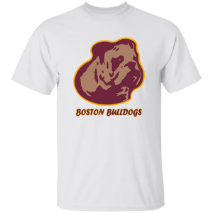 Boston Bulldogs T-shirt Classic NFL Football Team Fan Apparel color White Boston Bulldogs T-shirt Classic NFL Football Team Fan Apparel color White