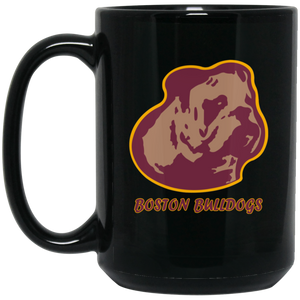 Boston Bulldogs Mug 15 oz. Black Glossy Ceramic NFL Football Team Drinkware Boston Bulldogs Mug 15 oz. Black Glossy Ceramic NFL Football Team Drinkware