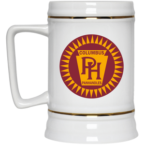Columbus Panhandles Beer Stein 22 oz. White Ceramic NFL Football Team Drinkware Columbus Panhandles Beer Stein 22 oz. White Ceramic NFL Football Team Drinkware