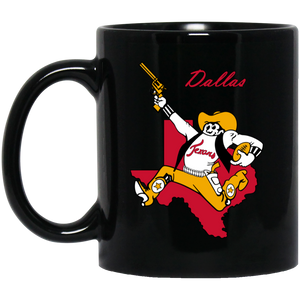 Dallas Texans Mug 11 oz. Black Glossy Ceramic NFL Football Team Drinkware Dallas Texans Mug 11 oz. Black Glossy Ceramic NFL Football Team Drinkware