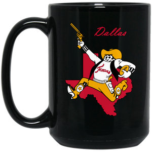 Dallas Texans Mug 15 oz. Black Glossy Ceramic NFL Football Team Drinkware Dallas Texans Mug 15 oz. Black Glossy Ceramic NFL Football Team Drinkware
