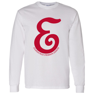 Evansville Crimson Giants Long Sleeve Shirt Classic NFL Football Team Fan Apparel color White Evansville Crimson Giants Long Sleeve Shirt Classic NFL Football Team Fan Apparel color White