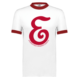 Evansville Crimson Giants Ringer T-shirt NFL Football Team Fan Apparel color White/Red Evansville Crimson Giants Ringer T-shirt NFL Football Team Fan Apparel color White/Red