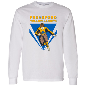 Frankford Yellow Jackets Long Sleeve Shirt Classic NFL Football Team Fan Apparel color White Frankford Yellow Jackets Long Sleeve Shirt Classic NFL Football Team Fan Apparel color White