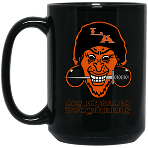 Los Angeles Buccaneers Mug 15 oz. Black Glossy Ceramic NFL Football Team Drinkware Los Angeles Buccaneers Mug 15 oz. Black Glossy Ceramic NFL Football Team Drinkware