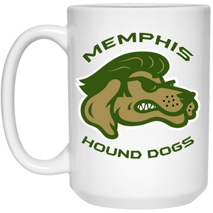 Memphis Hound Dogs Mug 15 oz. White Glossy Ceramic NFL Football Team Drinkware Memphis Hound Dogs Mug 15 oz. White Glossy Ceramic NFL Football Team Drinkware