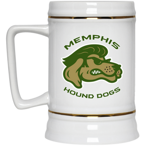 Memphis Hound Dogs Beer Stein 22 oz. White Ceramic NFL Football Team Drinkware Memphis Hound Dogs Beer Stein 22 oz. White Ceramic NFL Football Team Drinkware