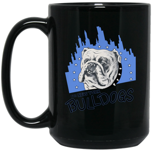 New York Bulldogs Mug 15 oz. Black Glossy Ceramic NFL Football Team Drinkware New York Bulldogs Mug 15 oz. Black Glossy Ceramic NFL Football Team Drinkware