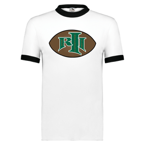 Rock Island Independents Ringer T-shirt NFL Football Team Fan Apparel color White/Black Rock Island Independents Ringer T-shirt NFL Football Team Fan Apparel color White/Black