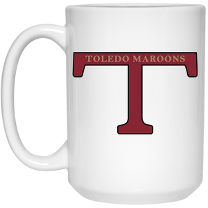 Toledo Maroons Mug 15 oz. White Glossy Ceramic NFL Football Team Drinkware Toledo Maroons Mug 15 oz. White Glossy Ceramic NFL Football Team Drinkware