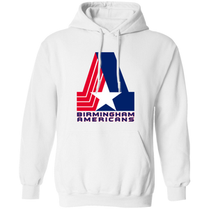 Birmingham Americans Hoodie Pullover WFL Football Team color White Birmingham Americans Hoodie Pullover WFL Football Team color White