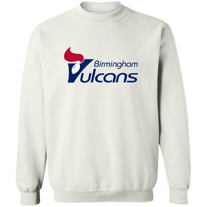 Birmingham Vulcans Sweatshirt Crewneck Pullover WFL Football Team color White Birmingham Vulcans Sweatshirt Crewneck Pullover WFL Football Team color White
