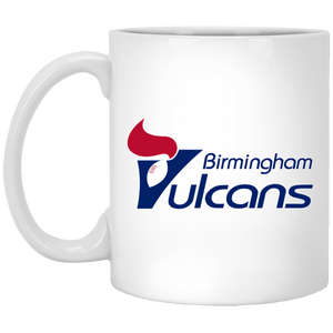 Birmingham Vulcans Mug 11 oz. White Glossy Ceramic WFL Football Team Birmingham Vulcans Mug 11 oz. White Glossy Ceramic WFL Football Team