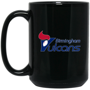 Birmingham Vulcans Mug 15 oz. Black Glossy Ceramic WFL Football Team Birmingham Vulcans Mug 15 oz. Black Glossy Ceramic WFL Football Team