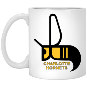 Charlotte Hornets Mug 11 oz. White Glossy Ceramic WFL Football Team Charlotte Hornets Mug 11 oz. White Glossy Ceramic WFL Football Team