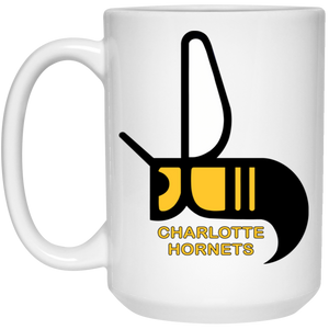Charlotte Hornets Mug 15 oz. White Glossy Ceramic WFL Football Team Charlotte Hornets Mug 15 oz. White Glossy Ceramic WFL Football Team
