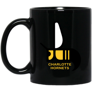 Charlotte Hornets Mug 11 oz. Black Glossy Ceramic WFL Football Team Charlotte Hornets Mug 11 oz. Black Glossy Ceramic WFL Football Team