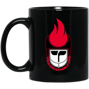 Chicago Fire Mug 11 oz. Black Glossy Ceramic WFL Football Team Chicago Fire Mug 11 oz. Black Glossy Ceramic WFL Football Team