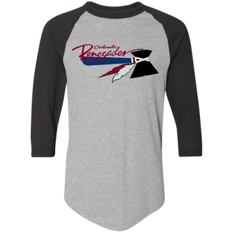 Orlando Renegades USFL Raglan Tee Shirt 3/4 Sleeve - Athletic Heather/Black