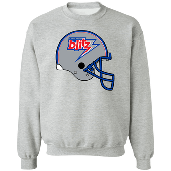 Chicago Blitz Helmet Sweatshirt Classic Crewneck in Sport Grey