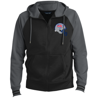 Chicago Blitz Helmet Hoodie Sport Wick Zip in Black/Dark Smoke