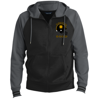 Denver Gold Helmet Hoodie Sport Wick Zip in Black/Dark Smoke