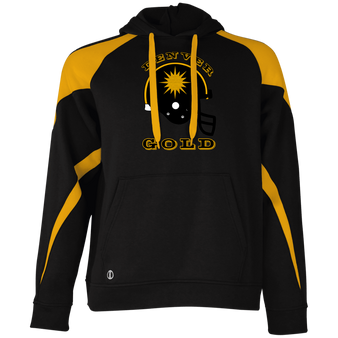 Denver Gold Helmet Athletic Hoodie Contender in Black/Light Gold