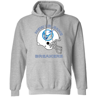 New Orleans Breakers Helmet Hoodie Classic in Sport Grey