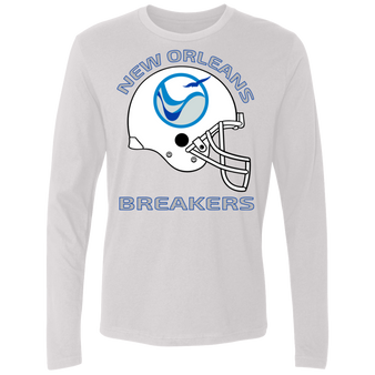 New Orleans Breakers Helmet Long Sleeve Shirt Legend in White