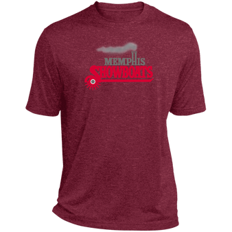 Memphis Showboats USFL T-Shirt Activewear Heather in Cardinal Heather