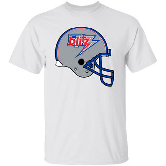 Chicago Blitz T-shirt Classic Football Team Helmet Detail