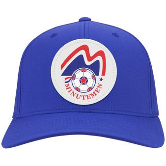 Boston Minutemen Cap twill cotton with vegan patch of NASL Soccer Team Logo in color Royal Blue