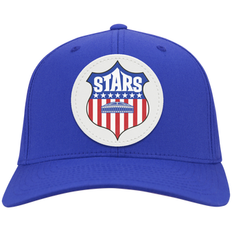 Houston Stars cap twill cotton with vegan patch of NASL Soccer Team Logo in color Royal Blue