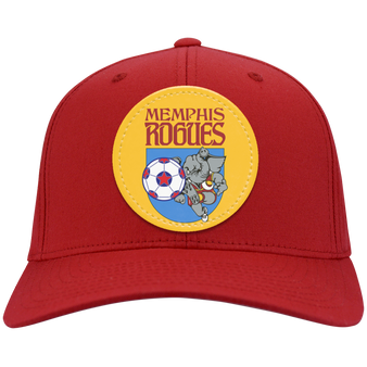 Memphis Rogues cap cotton twill with vegan patch with NASL Soccer Team Logo in color Red