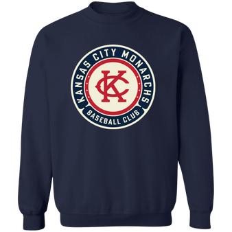 Kansas City Monarchs Sweatshirt Crewneck Negro League Baseball color Navy