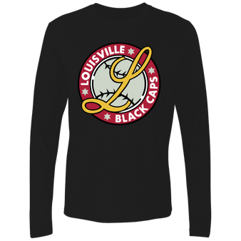 Louisville Black Caps Long Sleeve Shirt Negro League Baseball color Black