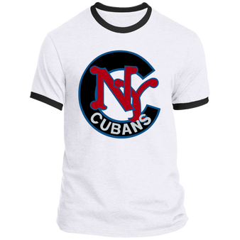New York Cubans T-shirt Ringer Negro League Baseball color White/Black